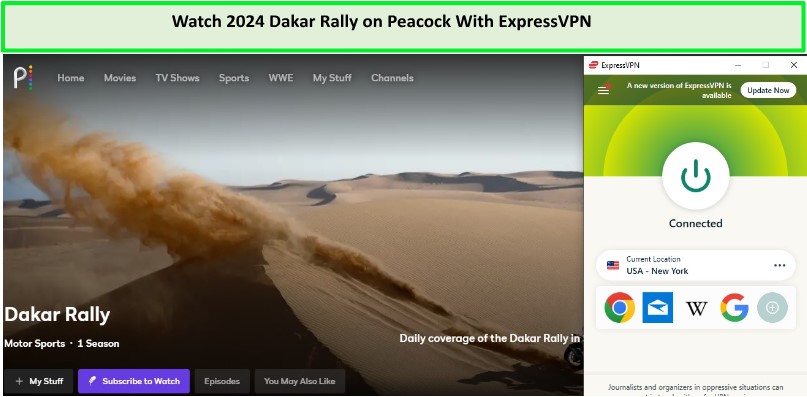 ExpressVPN débloque Peacock TV.  -  