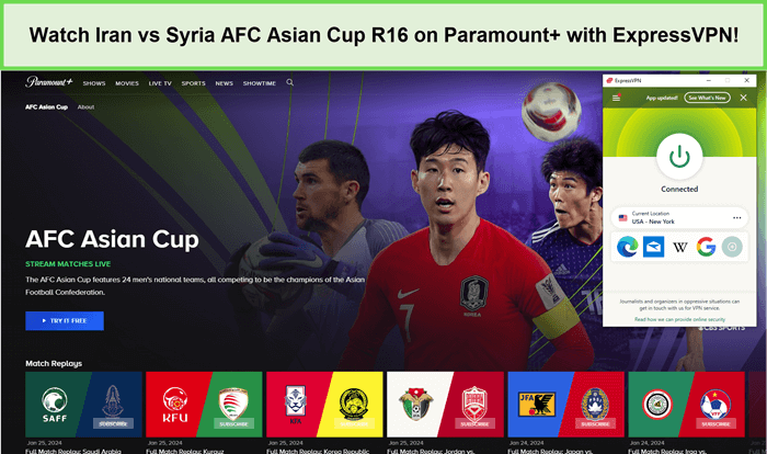  Guarda-Iran-vs-Siria-AFC-Asian-Cup-R16- in-Italia su-Paramount-con-ExpressVPN 