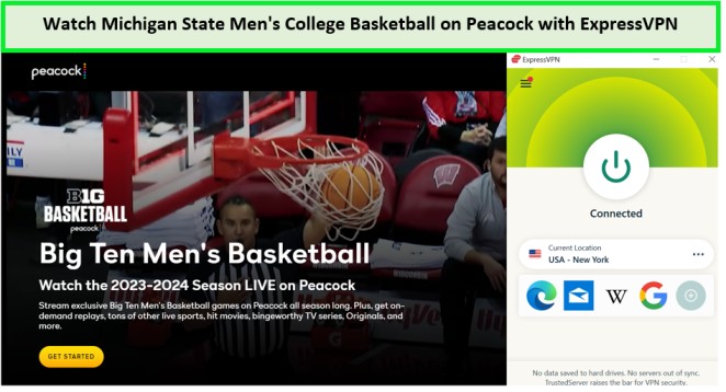  Ver-Michigan-State-Mens-College-Basketball- in - Espana -en-Peacock-con-ExpressVPN 