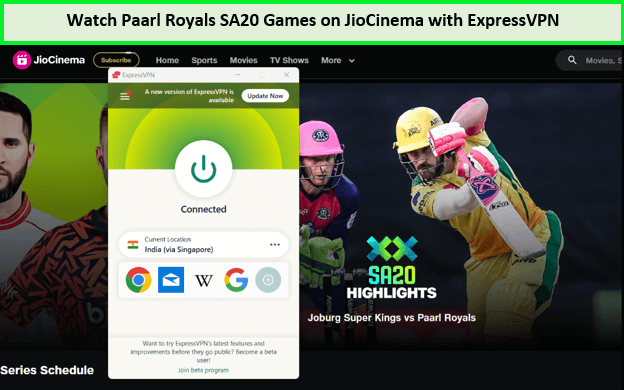 Watch-Paarl-Royals-SA20-Games-in-New Zealand-on-JioCinema-with-ExpressVPN