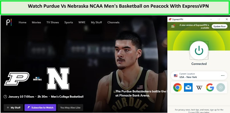 Watch-Purdue-Vs-Nebraska-NCAA-Basketball-Match-in-Italy-on Peacock-with-ExpressVPN