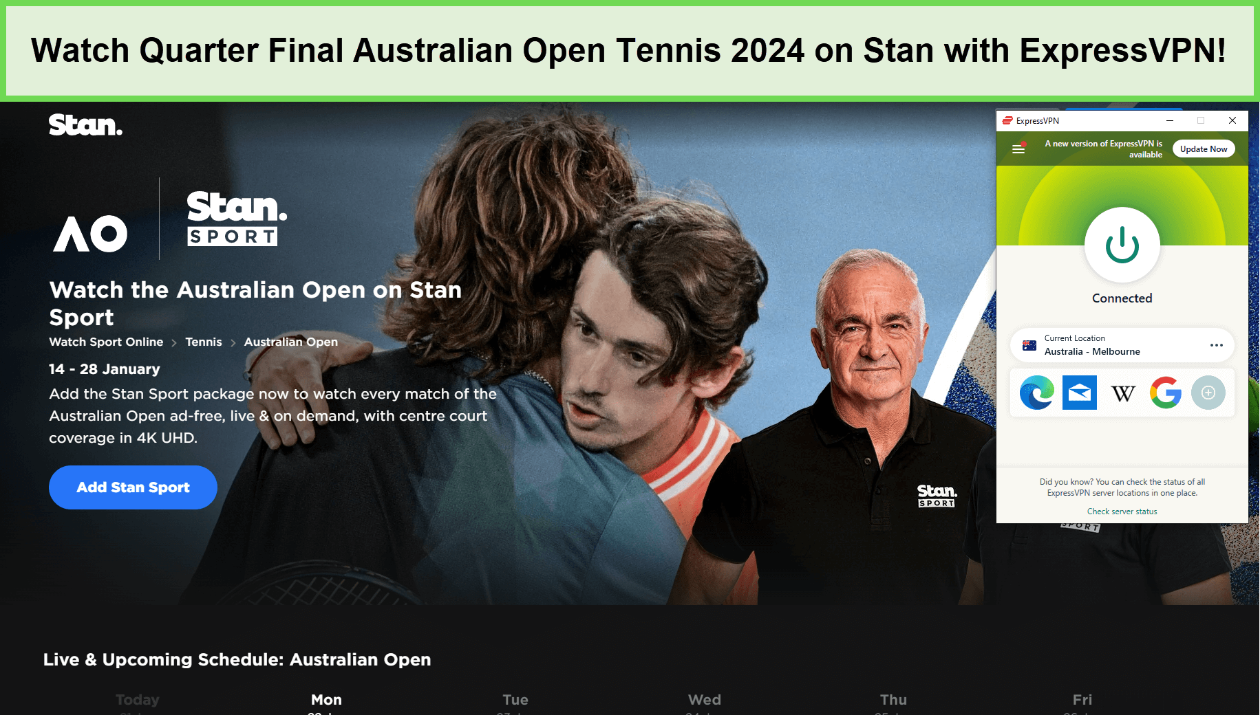  Ver-Cuartos-de-Final-Abierto-de-Australia-Tenis-2024- in - Espana -en-Stan-con-ExpressVPN 