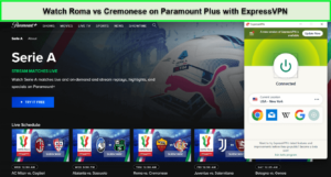  Mira Roma vs Cremonese en Paramount Plus in - Espana En Paramount Plus a través de ExpressVPN. 