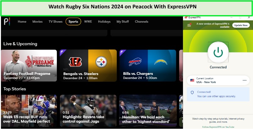  Schauen Sie Rugby Six Nations 2024 auf Peacock mit ExpressVPN. 