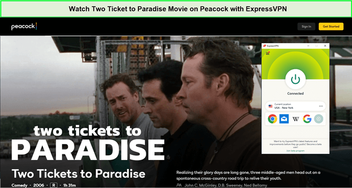  Mira la película Dos boletos para el paraíso. in - Espana En Peacock con ExpressVPN 