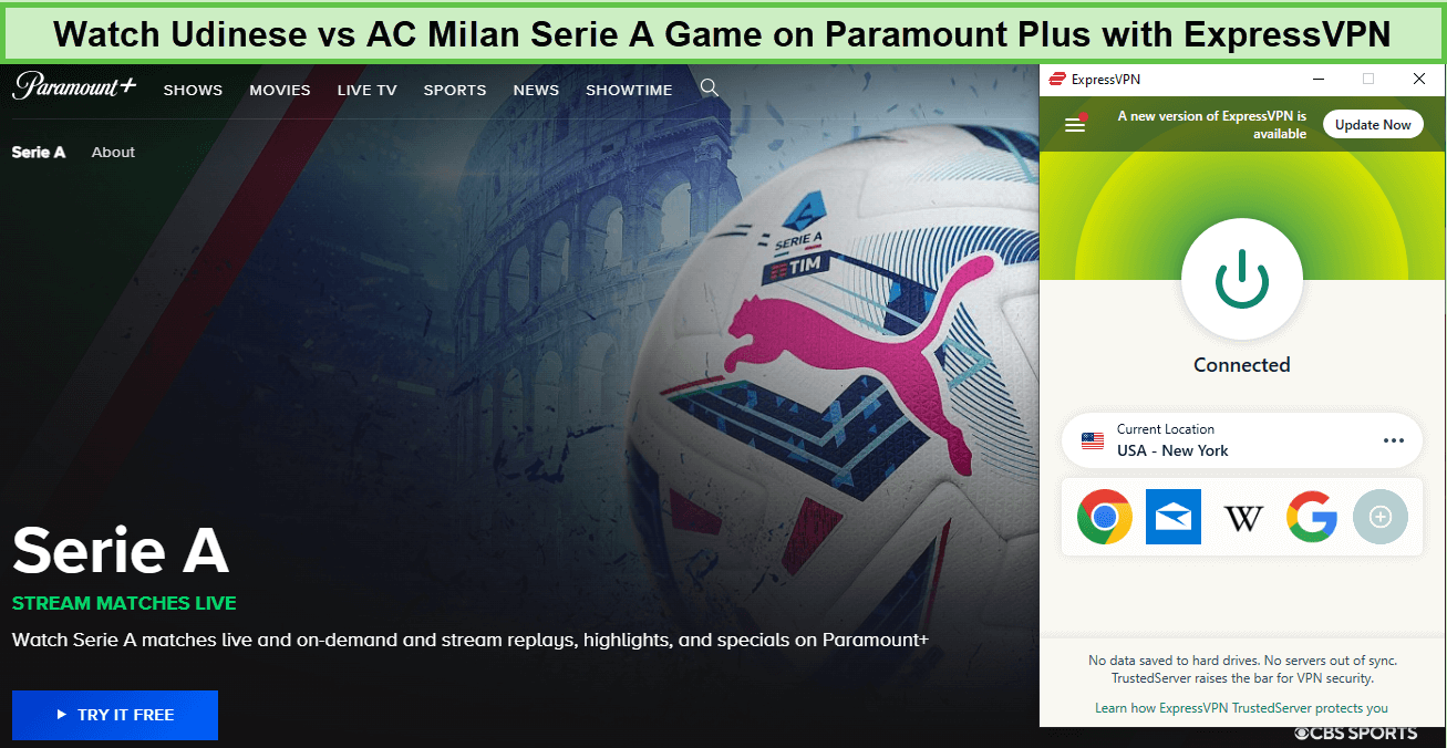  Bekijk Udinese tegen AC Milan Serie A-wedstrijd. in - Nederland -op Paramount Plus met ExpressVPN 