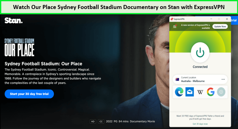 ExpressVPN - Sbloccato - Il nostro posto - Stadio di calcio di Sydney - Documentario su BBC iPlayer in - Italia 