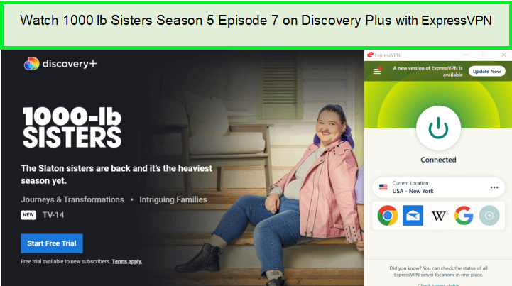 Watch 1000 lb Sisters Season 5 Episode 7 outside-USA on Discovery Plus