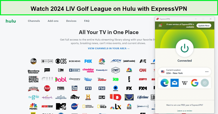watch-2024-liv-golf-league-on-hulu-in-Spain-with-expressvpn