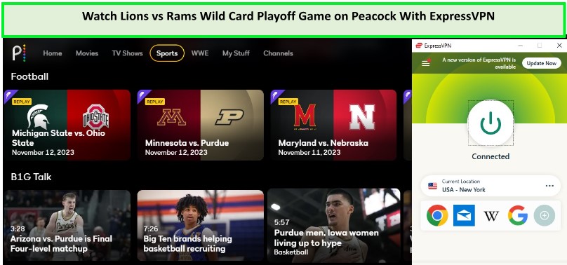 Watch-Lions-vs-Rams-Wild-Card-Playoff-Game-in-India-on-Peacock-with-ExpressVPN