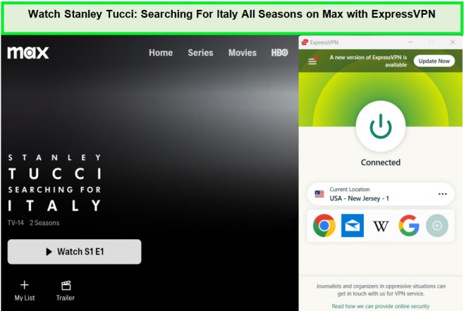  Schau dir Stanley Tuccis Suche nach Italien in allen Staffeln an. in - Deutschland auf-Max-mit-ExpressVPN 