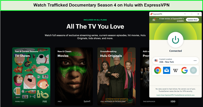  guarda il documentario Trafficked, stagione 4, su Hulu in - Italia con ExpressVPN 
